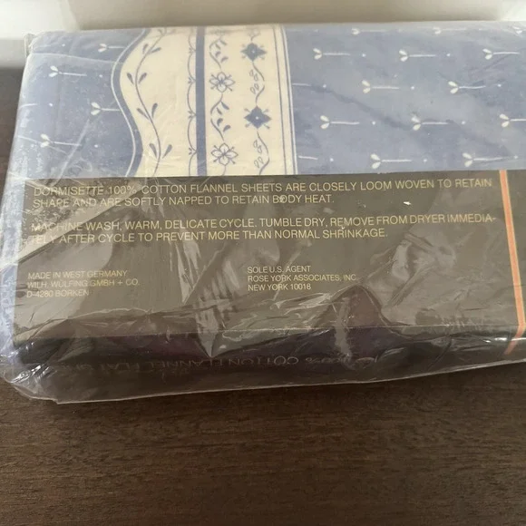 VTG New Dormisette Flannel Full Double Flat Sheets 2 Pillowcases 100% Cotton - Picture 9 of 14